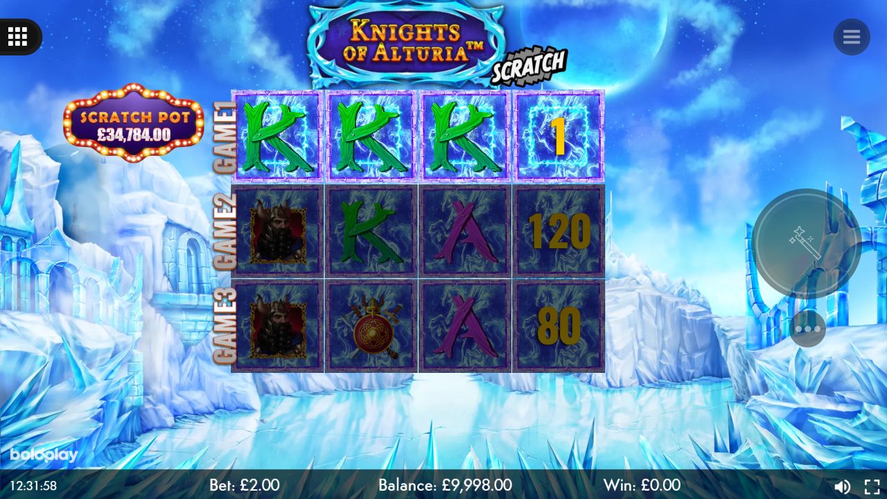 Knights of Alturia Scratch — scratch card