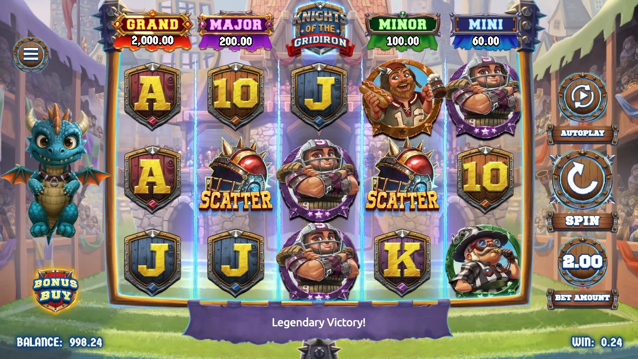 Knights of the Gridiron — line win