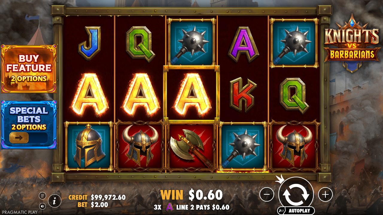 Knights vs Barbarians — line win